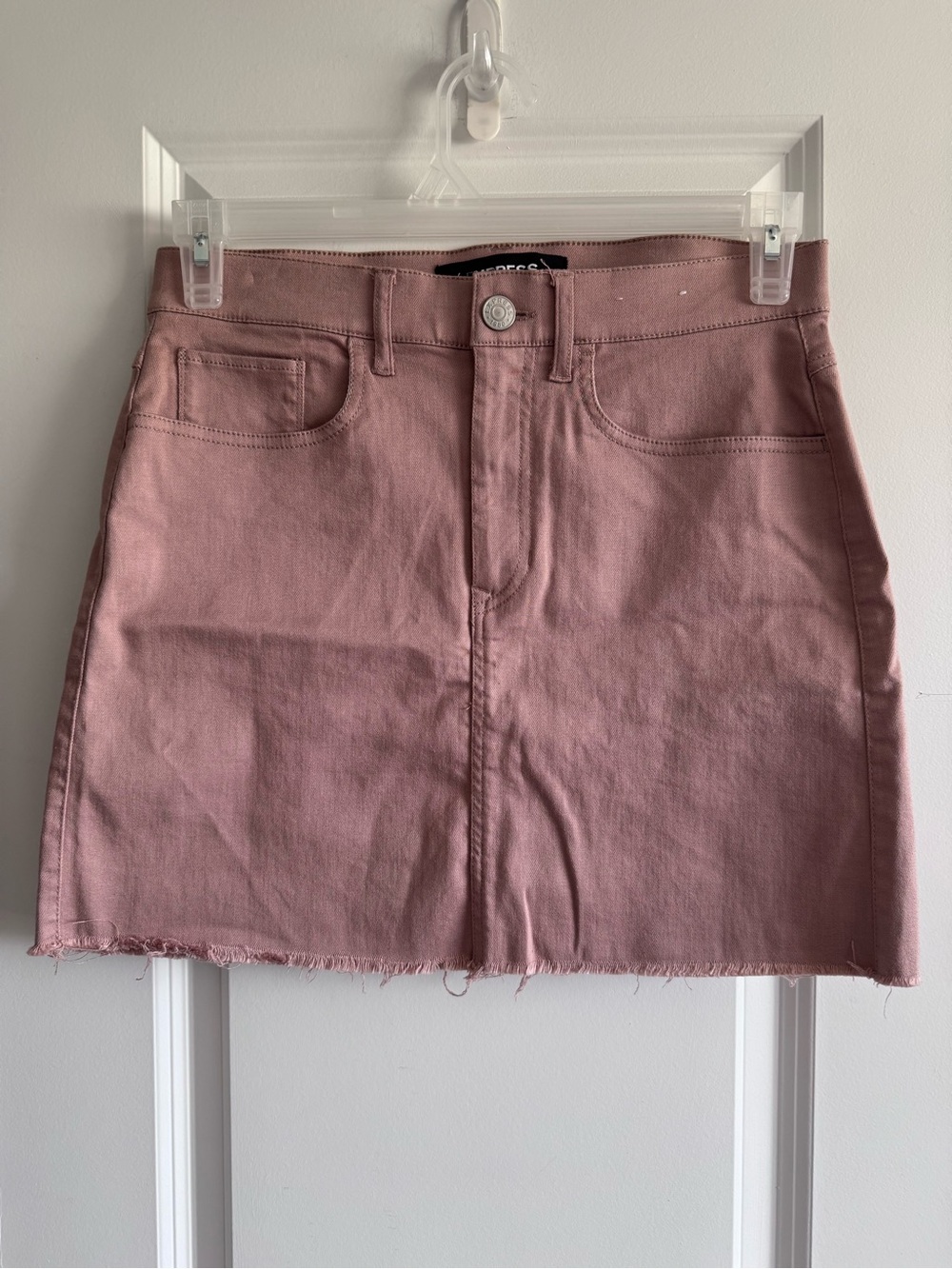 Express Dusty Rose straight Mini mid rise Skirt